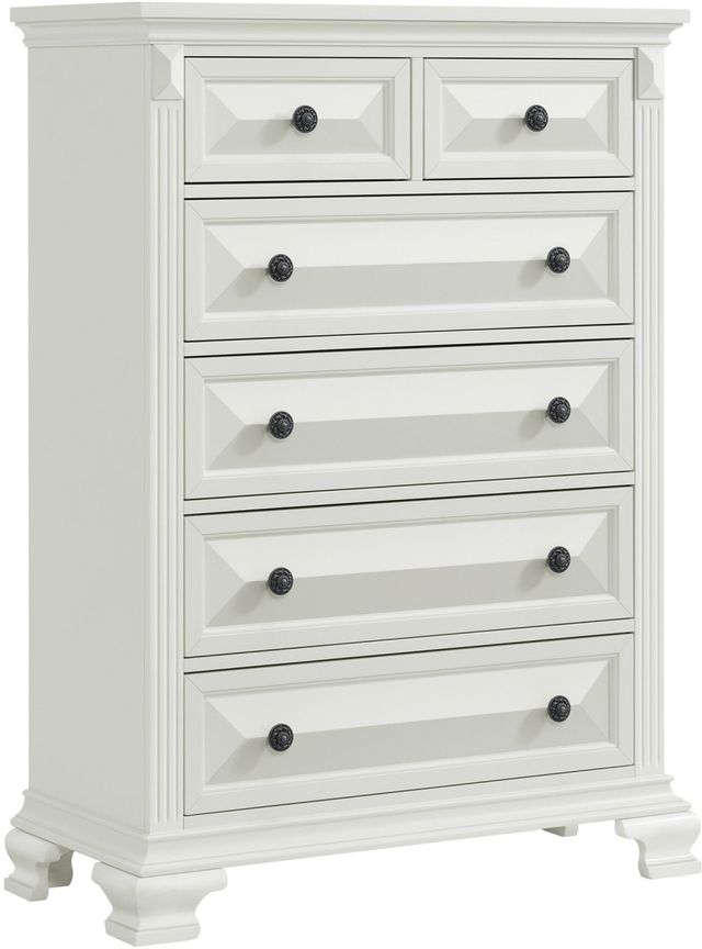 Elements International Bridgestone Antique White Chest-0