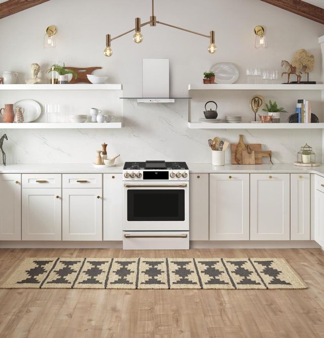 Café™ 30" Matte White Slide In Gas Range-10