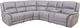 Cheers Man Wah Madras Stone Leather Match 6-Piece Power Reclining Sectional-0