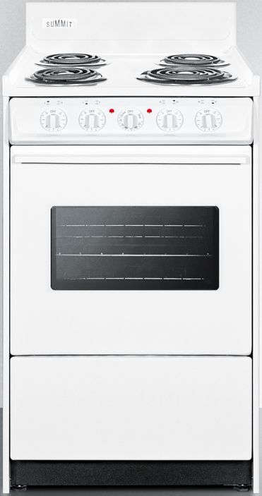 Summit® 20" White Freestanding Electric Range-0