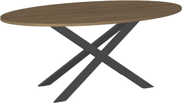 Amisco Customizable Ascencio 72" Oval Dining Table with 1" Thermo Fused Laminate Top-0