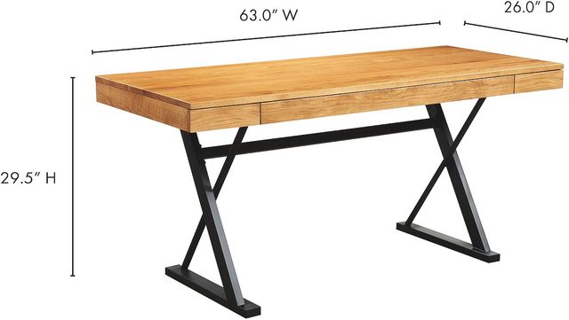Moe's Home Collection Profecto Natural Oak Desk-2