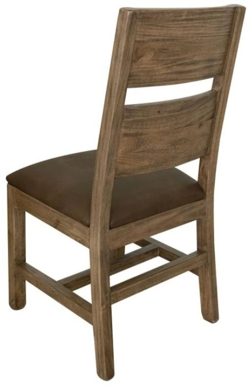 International Furniture Direct Natural Teca Brown Side Chair-3