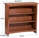 Whittier Wood® Furniture Customizable McKenzie 3-Shelf 36" Bookcase-1