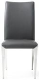 VIG Furniture Modrest Taryn 2-Piece Dark Gray/Stainless Steel Dining Chair Set-0