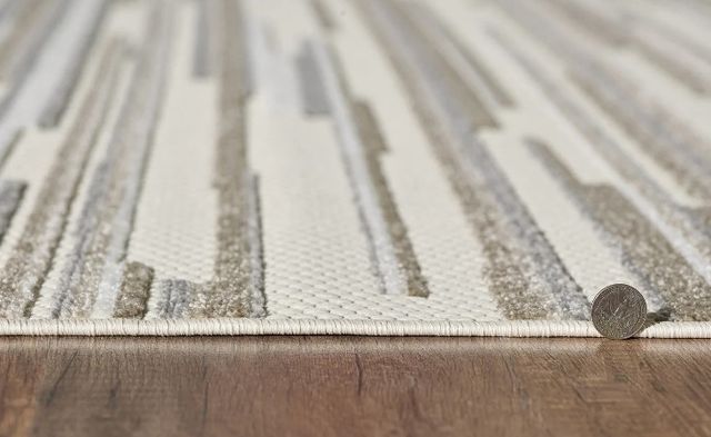 KAS Rugs Calla Gray Denni 5'x7' Area Rug-3