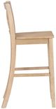 Linon Torino Gray Wash X-Back Bar Stool-5