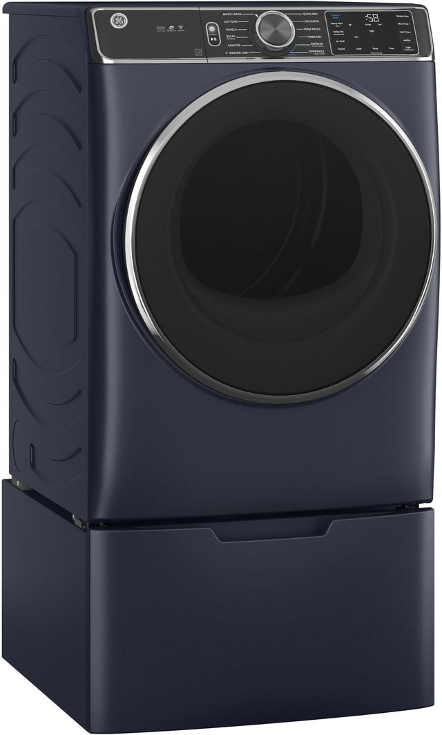 GE® 7.8 Cu. Ft. Sapphire Blue Smart Front Load Gas Dryer-4