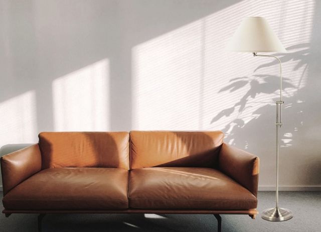 Cal® Lighting & Accessories Brushed Steel/White Floor Lamp-3