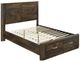 ACME Furniture Elettra Rustic Walnut Queen Panel Bed with Storage-0