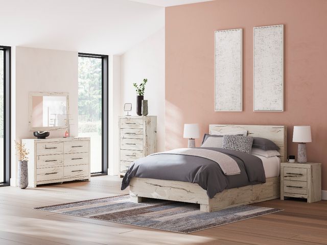 Benchcraft Lawroy Light Natural 5-Piece Queen Panel Bedroom Set-0