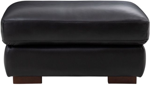 Leather Italia™ Georgetowne Luca Black Split Ottoman-0