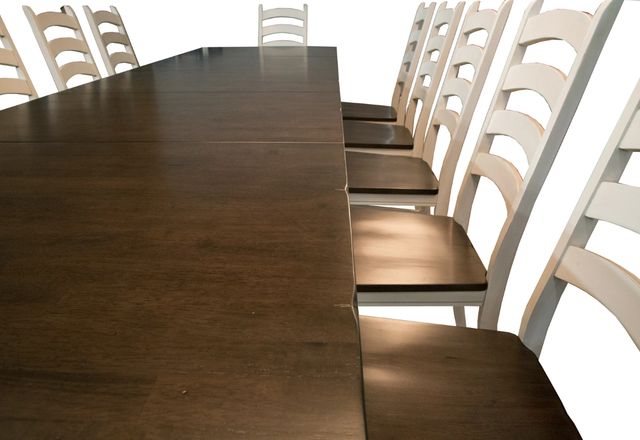 A-America® Toluca Cocoa Bean 3-Leaf Extension Table with Chalk Base-3