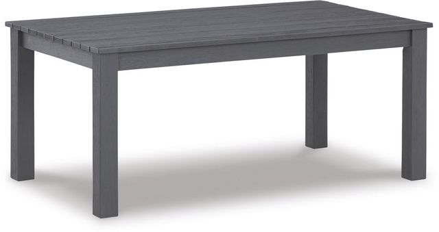 Signature Design by Ashley® Fynnegan 2-Piece Gray Outdoor Loveseat with Table Set-2
