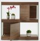 VIG Furniture Modrest Aura Glass/Walnut Square Cabinet-0