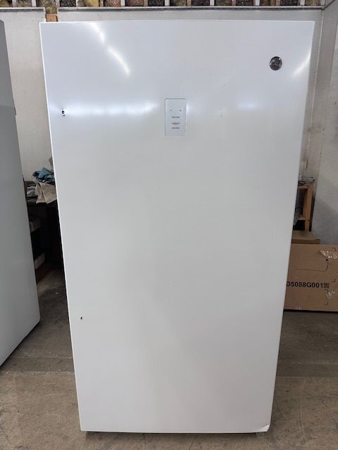 ASIS GE® 17.3 Cu. Ft. White Upright Freezer | SND Appliances