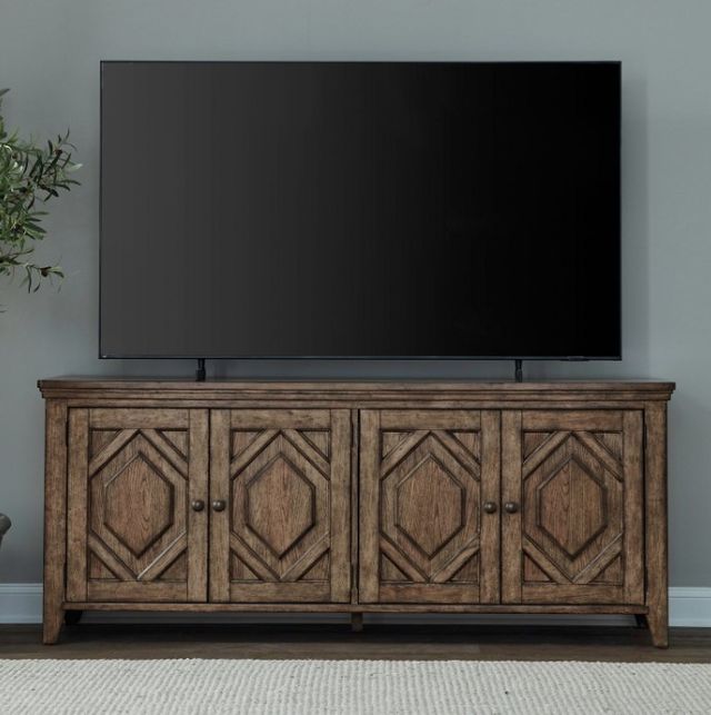 Liberty Furniture Carolina Park Amber Brown 78" TV Console-1