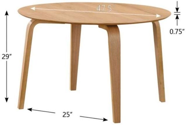 Winners Only® Uptown Natural Oak Round Dining Table-2