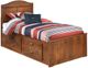 Signature Design by Ashley® Barchan 2-Piece Medium Brown Twin Panel Bed Set-1