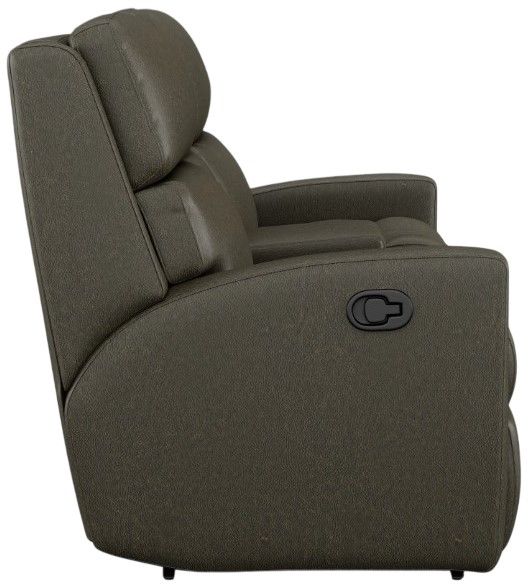 Flexsteel® Catalina Dark Brown Reclining Loveseat with Console-2