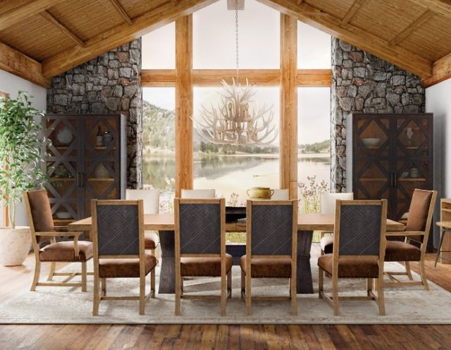 Hooker® Furniture Big Sky Evere Cream/Vintage Natural/Seville Timber Dining Side Chair-1
