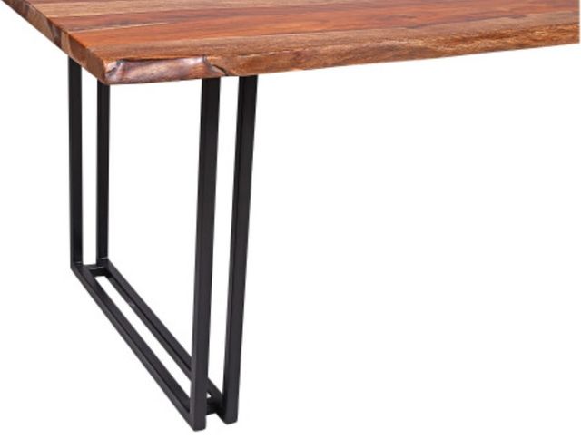 Porter International Designs Manzanita Harvest 82" Dining Table with Black Double U Base-3