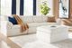 Signature Design by Ashley® Fannin 4-Piece Ivory Sectional with Ottoman-1