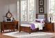 Vaughan-Bassett Bonanza Blue/Cherry Twin Upholstered Panel Bed-1