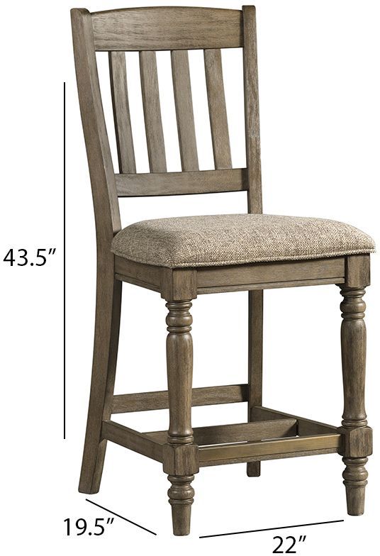 Intercon Balboa Park Brown/Roasted Oak Slat Counter Stool-2