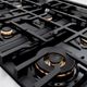 ZLINE Select Autograph Edition 48" Satin Stainless Steel Pro Style Dual Fuel Range with Black Matte Doors and Champagne Bronze Accents-4