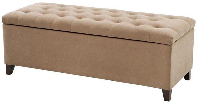 Olliix by Madison Park Sand Shandra Tufted Top Storage Bench-1