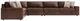 Bernhardt Nest Bernhardt Living 5-Piece Brown Leather L-Shape Facing Sectional-0