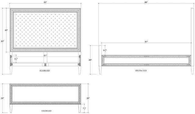 Bramble Vivienne Queen Upholstered Panel Bed-2
