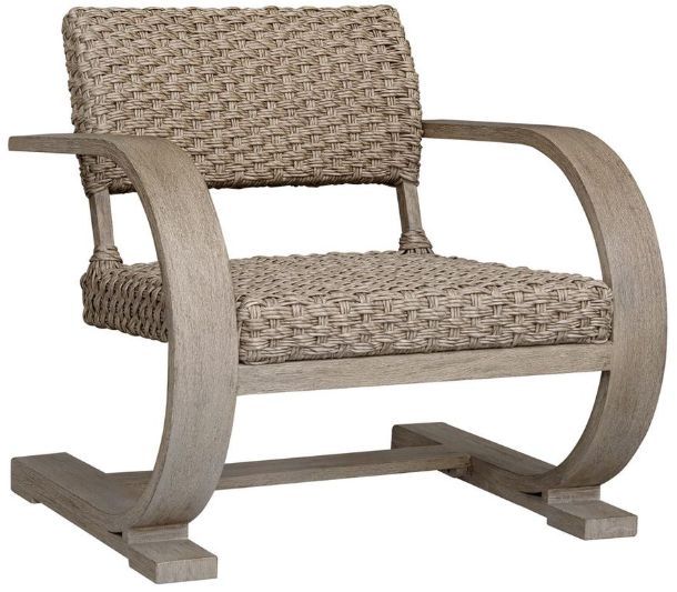 Uttermost® Rehema Cerused Wheat Wicker/Wooden Outdoor Lounge Chair-0