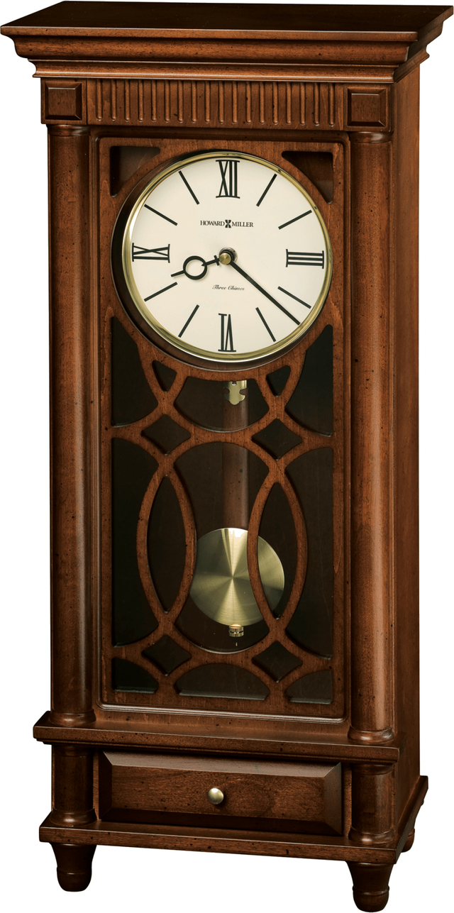 Grandfather Clock Howard Miller Statesboro 635-167 - Cherry Bordeaux Wood &  Quartz Single Mantel Clock
