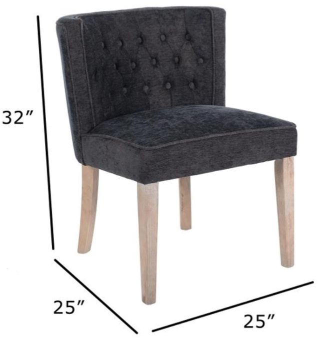Nest Home Collections Charlie Anew Black/Gray Wash Dining Chair-3