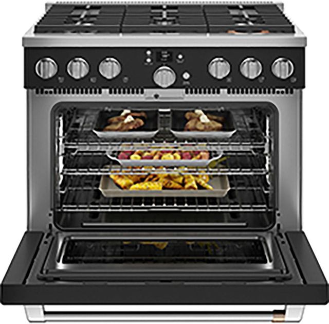 Café™ 36" Matte Black Pro Style Gas Range-2