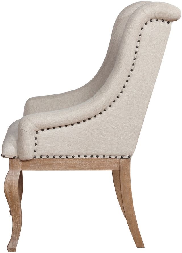Coaster® Brockway 2-Piece Cream/Barley Brown Arm Chairs-2