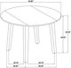 Coaster® Catley 5-Piece Dark Coffee/Ivory Round Drop Leaf Dining Table Set-5
