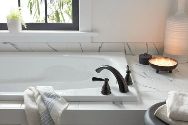 Peerless Elmhurst® Oil Rubbed Bronze Roman Tub Trim Kit-1