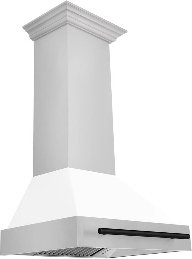 ZLINE Autograph Edition 30" White Matte Wall Mounted Range Hood-1