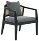 Sagebrook Home Textured Gray Wood Woven Back Accent Chair-0