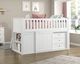 Homelegance® Galen White Twin Youth Low Loft Bunk Bed with Bookcase and Two Dressers-1