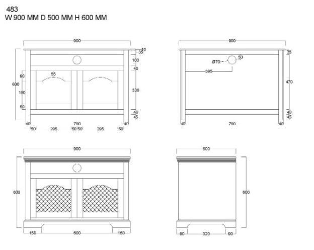 Jaipur Furniture Ganga Badroon Jali Brown TV Unit-3