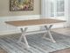 Signature Design by Ashley® Purlaney Natural Dining Table with Antique White Base-1