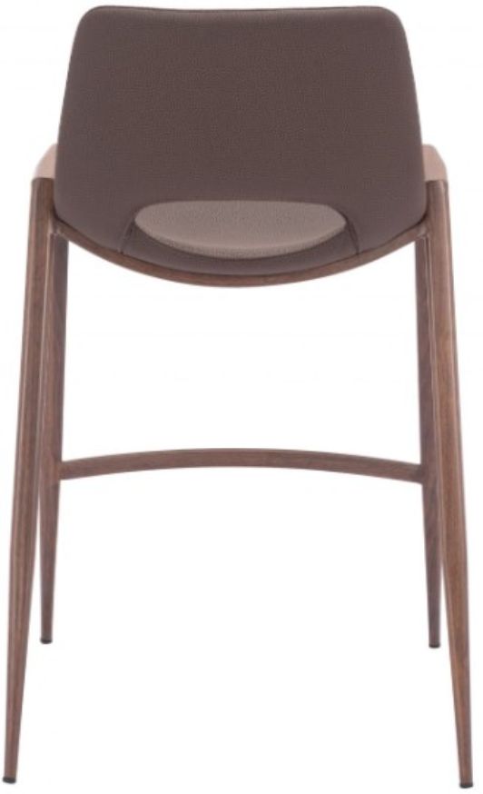 Zuo® Modern Desi Brown/Walnut Counter Stool-3