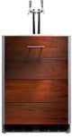Kalamazoo™ Arcadia Series 5.2 Cu. Ft. Ipe Wood Outdoor Double Tap Kegerator-0