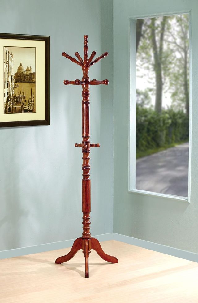 Coaster® Tobacco Coat Rack With 11 Hooks-1