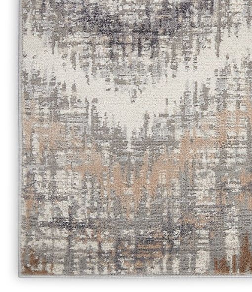 Nourison Home™ Elation Gray Ivory 5'x7' Style 1 Area Rug-3