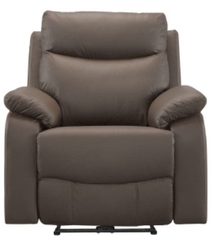 Mazin Furniture Wembley Chocolate Brown Manual Recliner Chair-1